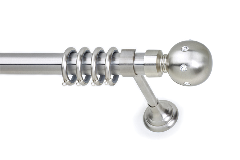 Anartisi - ΣΗΜΑΝΤΙΚΟ: Σε περίπτωση διαφοράς τιμής από το κατάστημα ισχύει παντα και μόνο η τιμή του καταστήματος Anartisi Κουρτινόξυλο Φ35 Liberty Strass Νίκελ Σατινέ